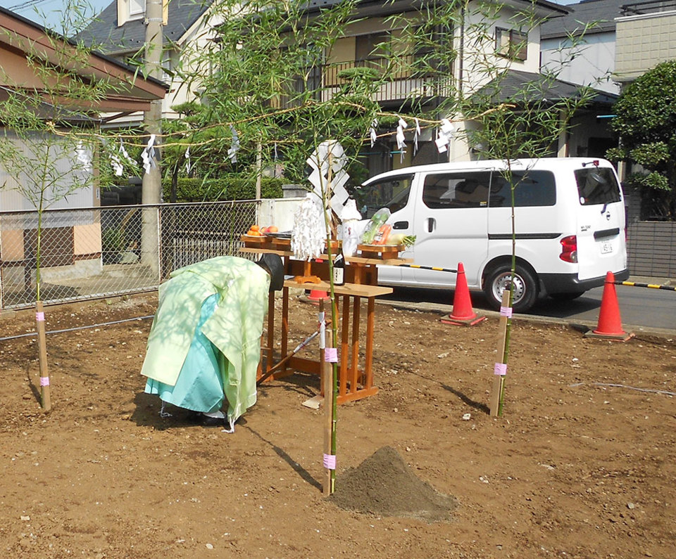 地鎮祭の様子