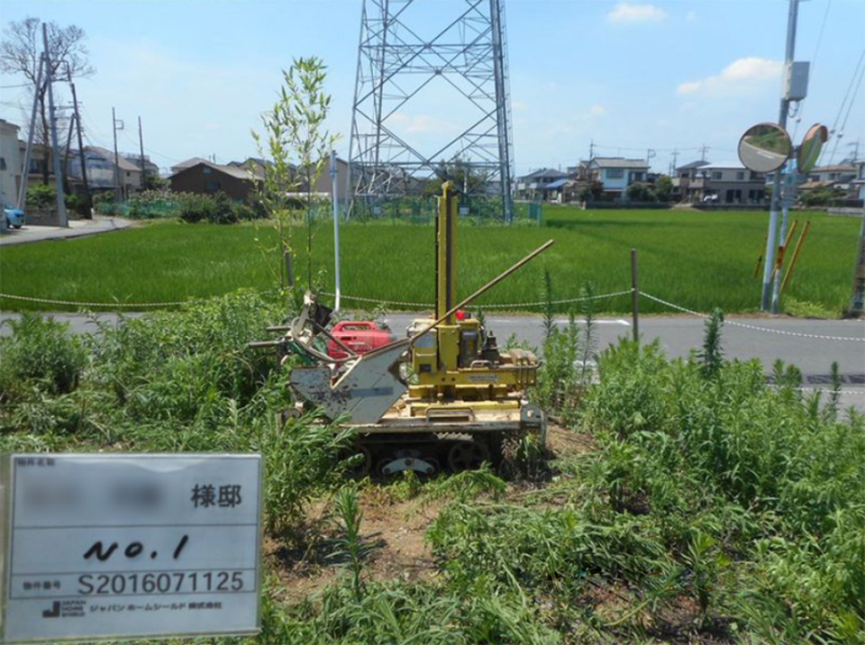 地盤調査の様子