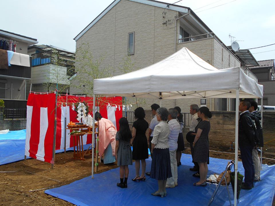 地鎮祭の様子