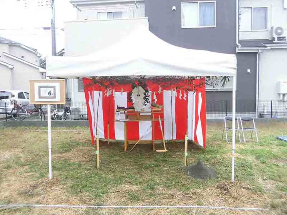 地鎮祭の様子