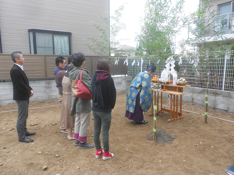 地鎮祭の様子